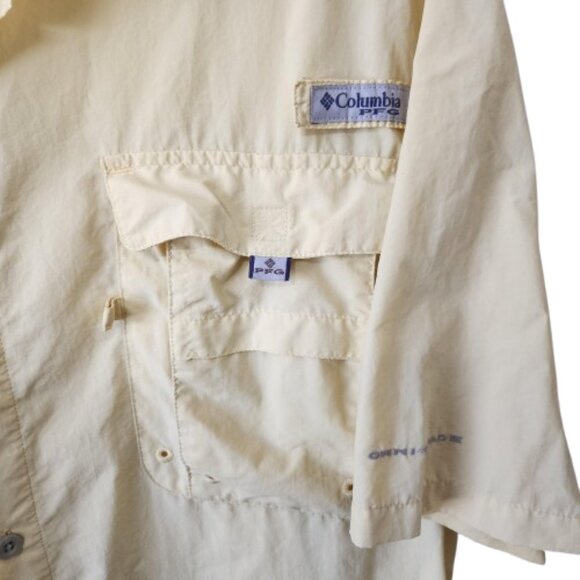 Columbia PFG Omni-Shade Fishing Shirt - Yellow - Fits L/XL - Picture 6 of 7